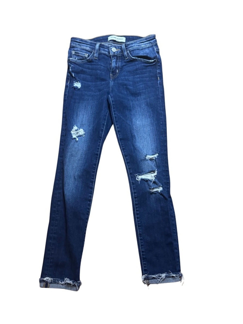 Flying Monkey Distressed Dark Blue Women’s Jeans